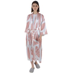 Blush Orchard Maxi Satin Kimono by andStretch