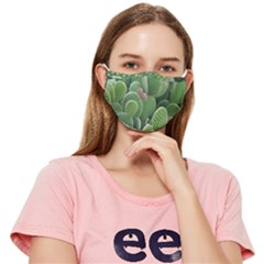 Green Cactus Fitted Cloth Face Mask (adult)