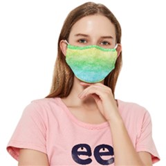 Pastel Rainbow Gradient Ombre Texture Fitted Cloth Face Mask (adult)