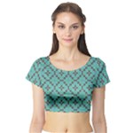 Tiles Short Sleeve Crop Top