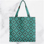 Tiles Zipper Grocery Tote Bag