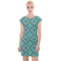 Tiles Cap Sleeve Bodycon Dress by Sobalvarro