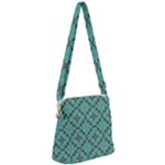 Tiles Zipper Messenger Bag