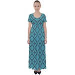 Tiles High Waist Short Sleeve Maxi Dress