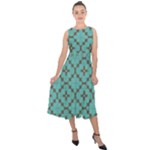 Tiles Midi Tie-Back Chiffon Dress