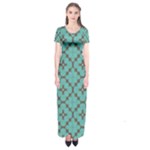 Tiles Short Sleeve Maxi Dress