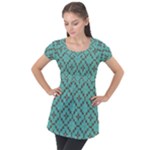 Tiles Puff Sleeve Tunic Top