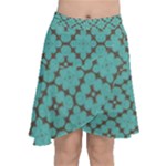 Tiles Chiffon Wrap Front Skirt