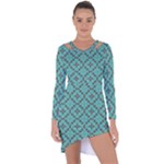 Tiles Asymmetric Cut-Out Shift Dress