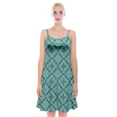 Tiles Spaghetti Strap Velvet Dress by Sobalvarro