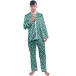 Tiles Men s Long Sleeve Satin Pyjamas Set