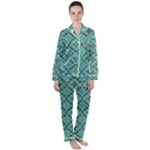 Tiles Satin Long Sleeve Pyjamas Set