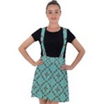 Tiles Velvet Suspender Skater Skirt