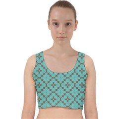 Tiles Velvet Racer Back Crop Top by Sobalvarro