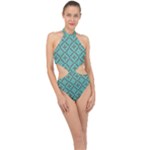 Tiles Halter Side Cut Swimsuit