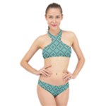 Tiles High Neck Bikini Set