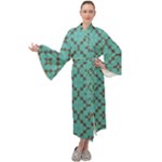 Tiles Maxi Velour Kimono