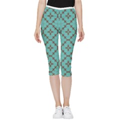 Tiles Inside Out Lightweight Velour Capri Leggings 