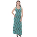 Tiles Sleeveless Velour Maxi Dress