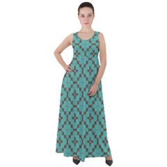 Tiles Empire Waist Velour Maxi Dress by Sobalvarro