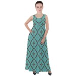 Tiles Empire Waist Velour Maxi Dress