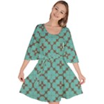 Tiles Velour Kimono Dress