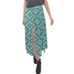 Tiles Velour Split Maxi Skirt