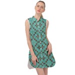 Tiles Sleeveless Shirt Dress