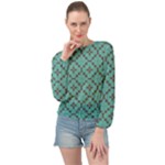 Tiles Banded Bottom Chiffon Top