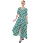 Tiles Waist Tie Boho Maxi Dress