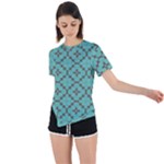 Tiles Asymmetrical Short Sleeve Sports Tee