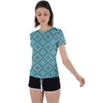 Tiles Back Circle Cutout Sports Tee
