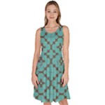 Tiles Knee Length Skater Dress With Pockets
