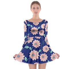 Floral Long Sleeve Skater Dress by Sobalvarro