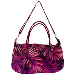 Pink Leaves Removal Strap Handbag