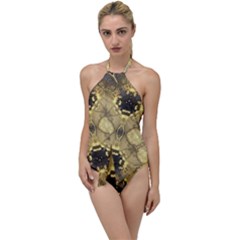 Black And Gold Go With The Flow One Piece Swimsuit