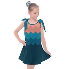 Flat Ocean Palette Kids  Tie Up Tunic Dress by goljakoff