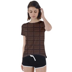 Milk Chocolate Short Sleeve Foldover Tee