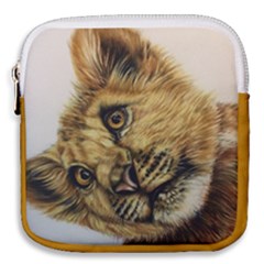 Lion Cub Mini Square Pouch by ArtByThree