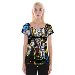 Christian Window Glass Art Print Cap Sleeve Top