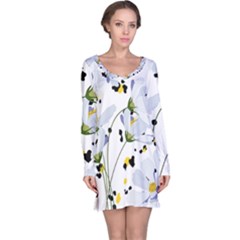 Tree Poppies  Long Sleeve Nightdress by Sobalvarro