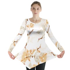 Birds And Flowers  Long Sleeve Tunic  by Sobalvarro