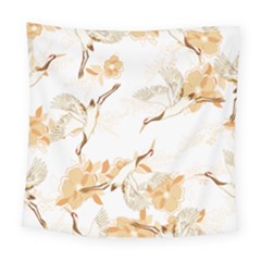 Birds And Flowers  Square Tapestry (large) by Sobalvarro