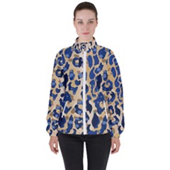Leopard Skin  Women s High Neck Windbreaker by Sobalvarro