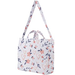 Flowers And Hearts Square Shoulder Tote Bag by Sobalvarro