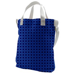 Basket Weave Basket Pattern Blue Canvas Messenger Bag