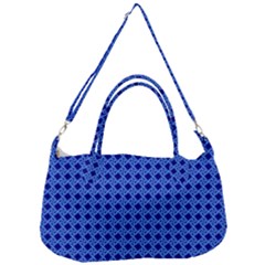 Basket Weave Basket Pattern Blue Removal Strap Handbag