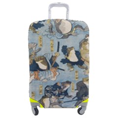 Famous Heroes Of The Kabuki Stage Played By Frogs  Luggage Cover (medium) by Sobalvarro