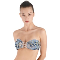 Famous Heroes Of The Kabuki Stage Played By Frogs  Twist Bandeau Bikini Top by Sobalvarro