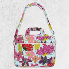 Flower Pattern Macbook Pro Shoulder Laptop Bag  by Galinka